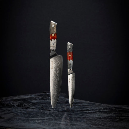 Messerset - Red Ash | Chef Knife + Allzweckmesser