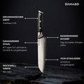 Santoku Messer - Black Pearl Damastmesser Damaso