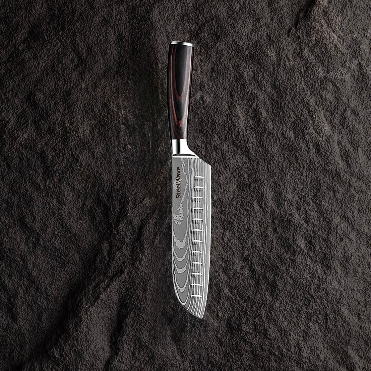 SteelWave - Santoku | Pakkawood