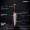 Santoku Messer - Black Aurora Damastmesser Damaso