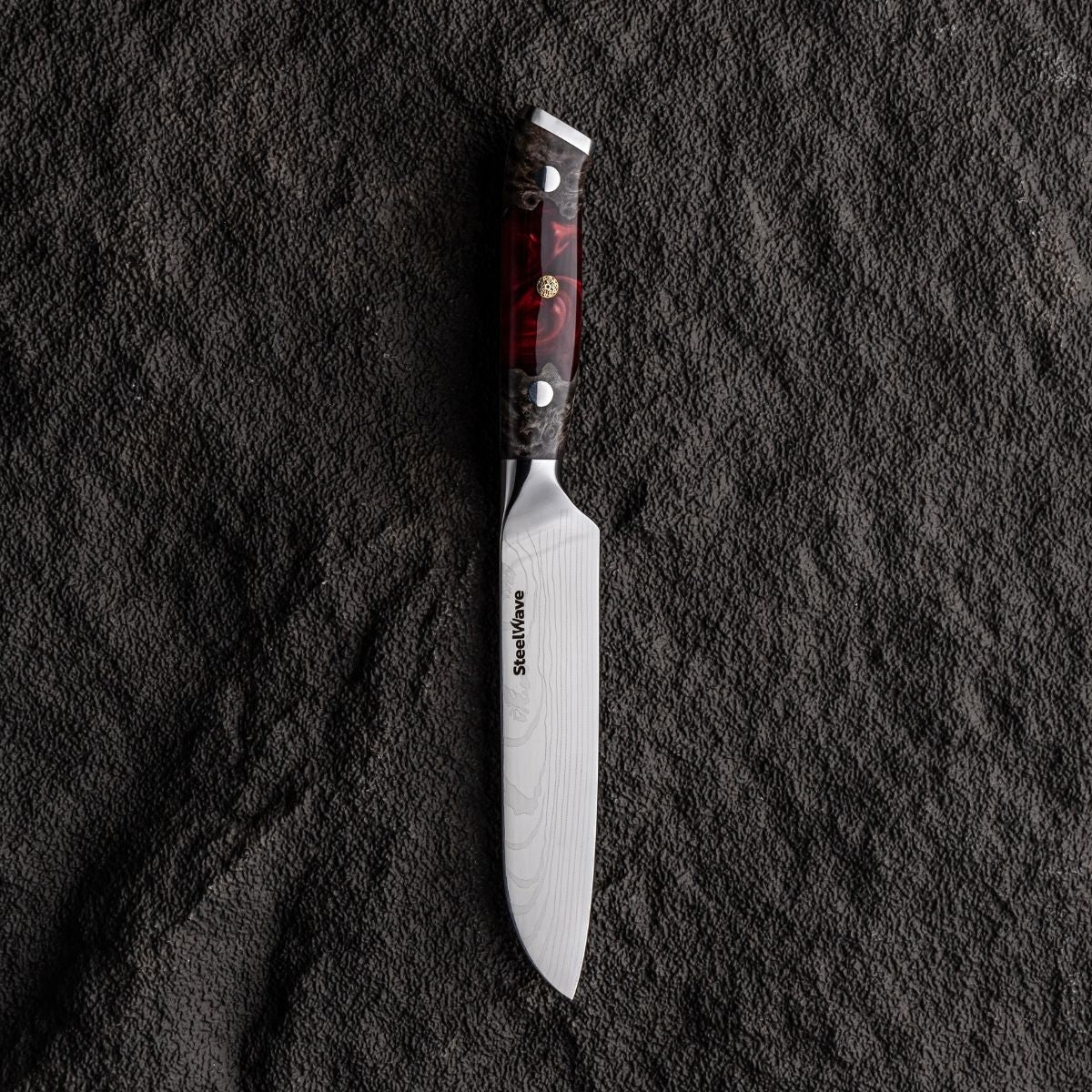 SteelWave - Santoku (klein) | Red Ash