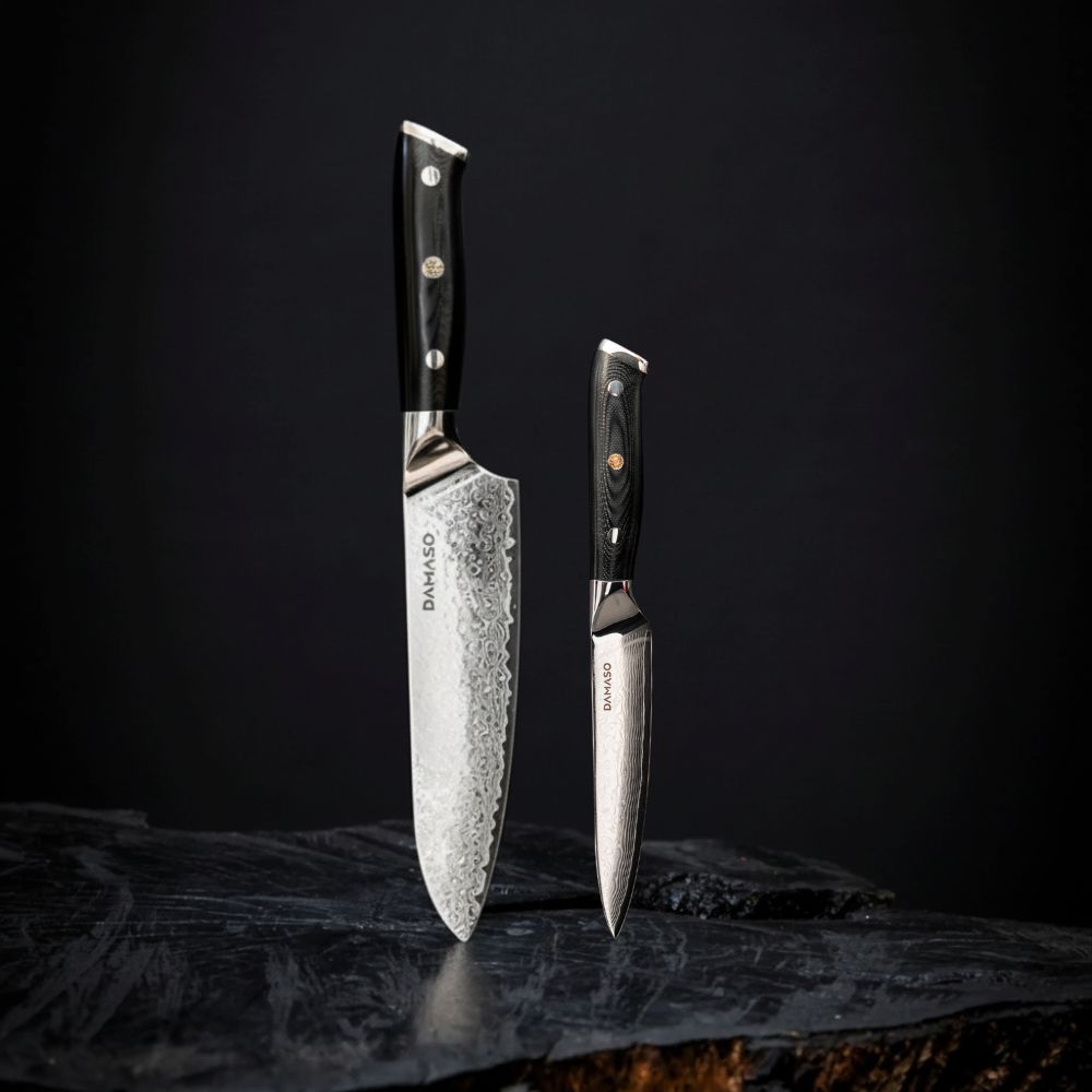 2er-Set Santoku + Allzweckmesser | Black Pearl