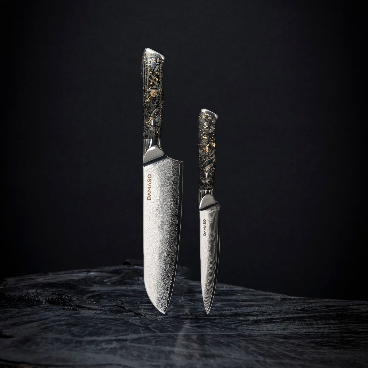Messerset - Black Aurora | Santoku + Allzweckmesser