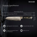 Santoku Messer - Black Aurora Damastmesser Damaso