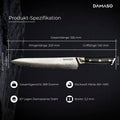 Chefs Knife - Black Pearl Damastmesser Damaso