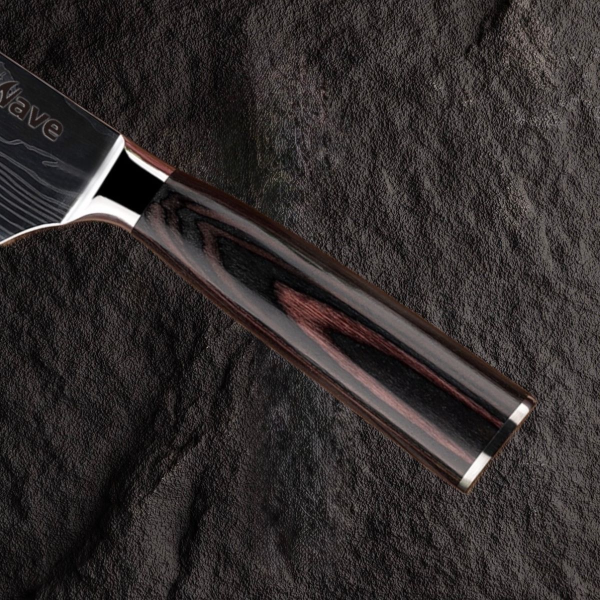 SteelWave - Santoku | Pakkawood