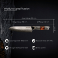 Santoku Messer - Red Ash