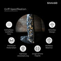 Santoku Messer - Black Aurora Damastmesser Damaso