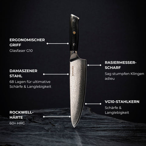 Chef Knife  – Damastmesser | Black Pearl