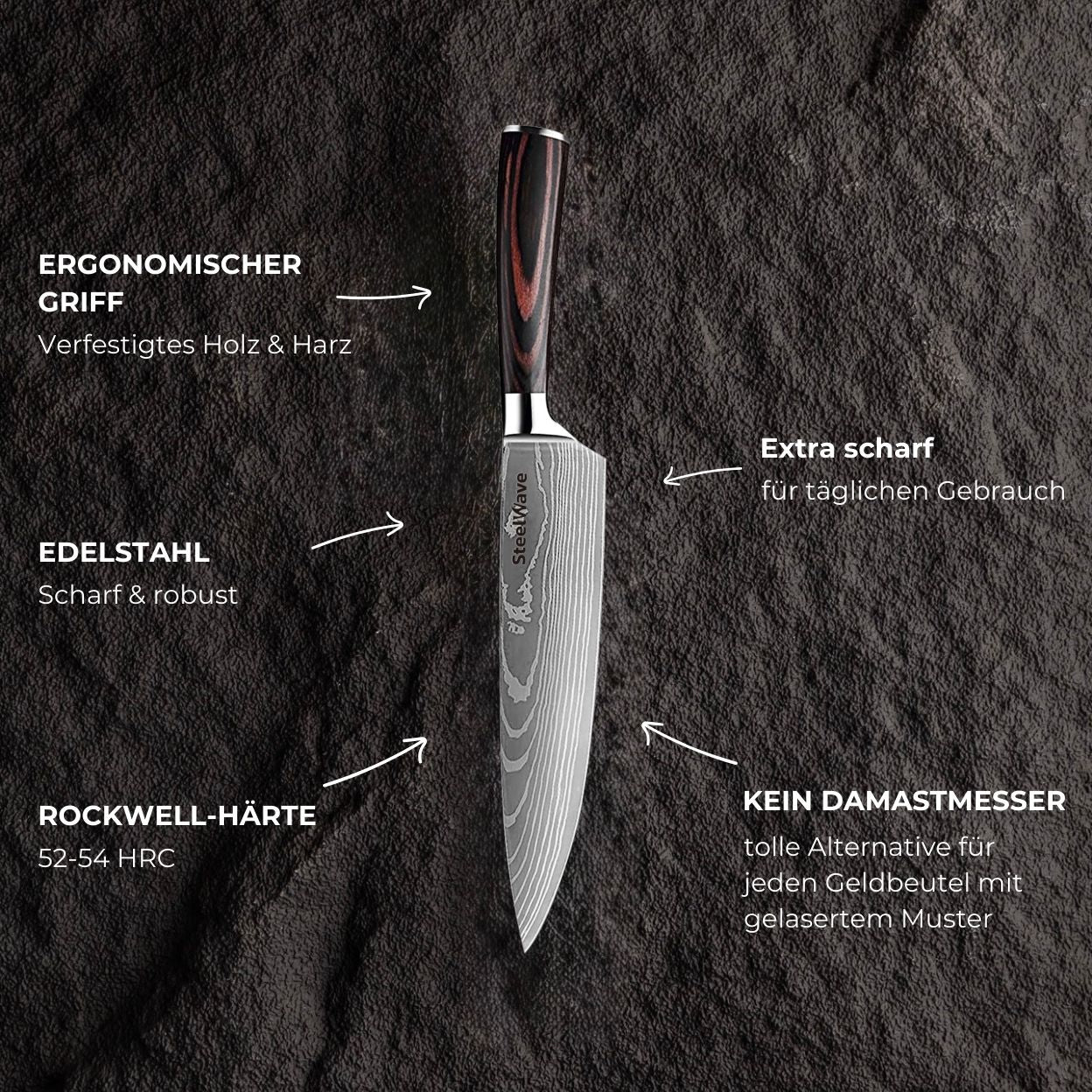 SteelWave - Chef Knife | Pakkawood