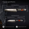 Santoku Duo - Red Ash Damastmesser