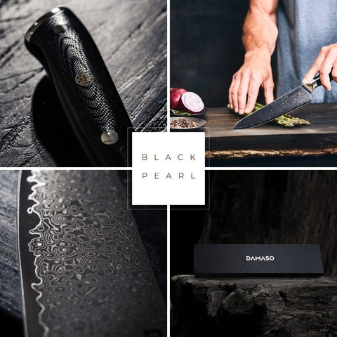 Chefs Knife - Black Pearl Damastmesser Damaso