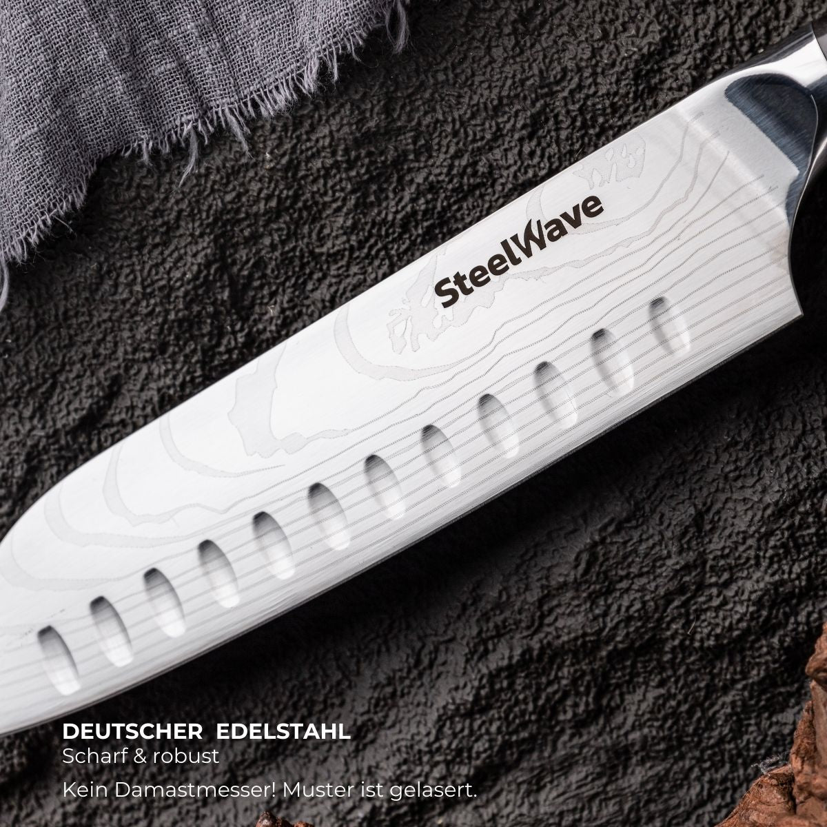 SteelWave - Santoku | Black Aurora