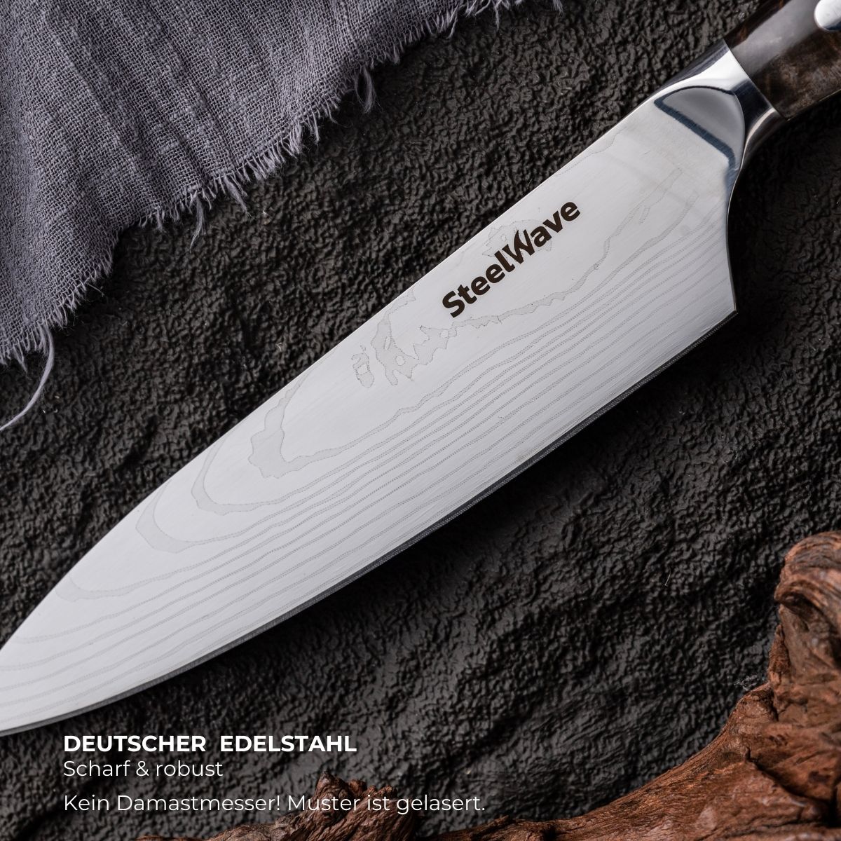SteelWave - Chef Knife | Red Ash