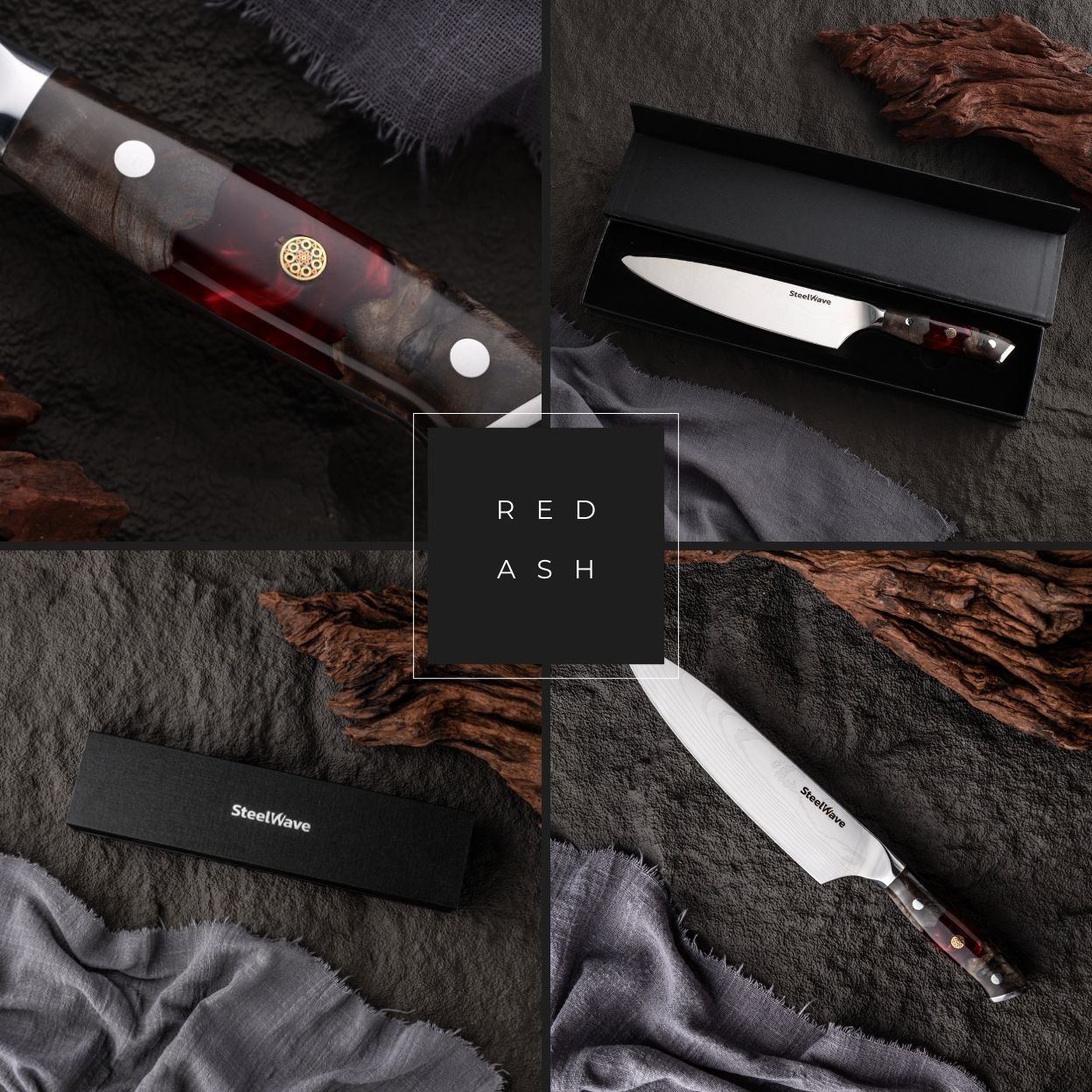 SteelWave - Chef Knife | Red Ash