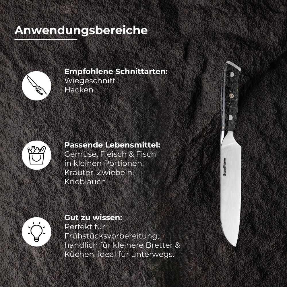 SteelWave - Santoku (klein) | Black Aurora