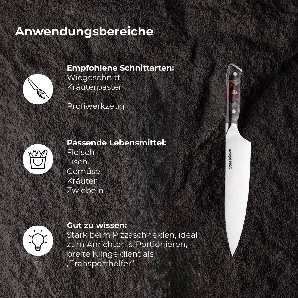 SteelWave - Chef Knife | Red Ash