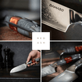 Santoku Messer (klein) - Red Ash