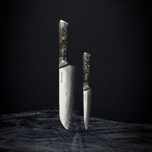 Messerset - Black Aurora | Santoku + Allzweckmesser