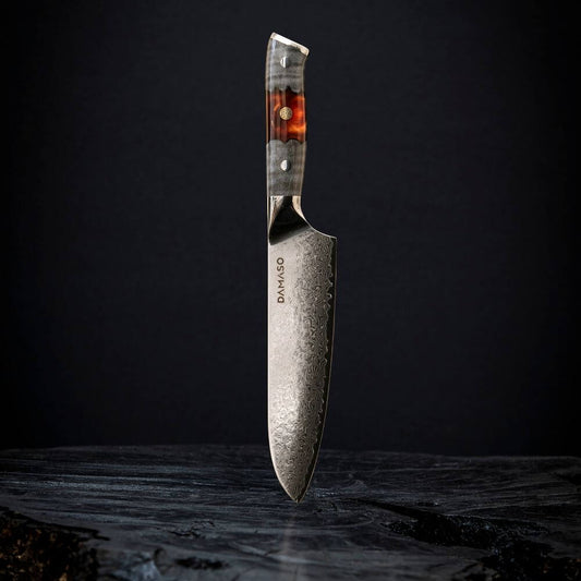 Santoku Messer - Damastmesser | Red Ash