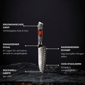 Santoku Messer (klein) - Red Ash