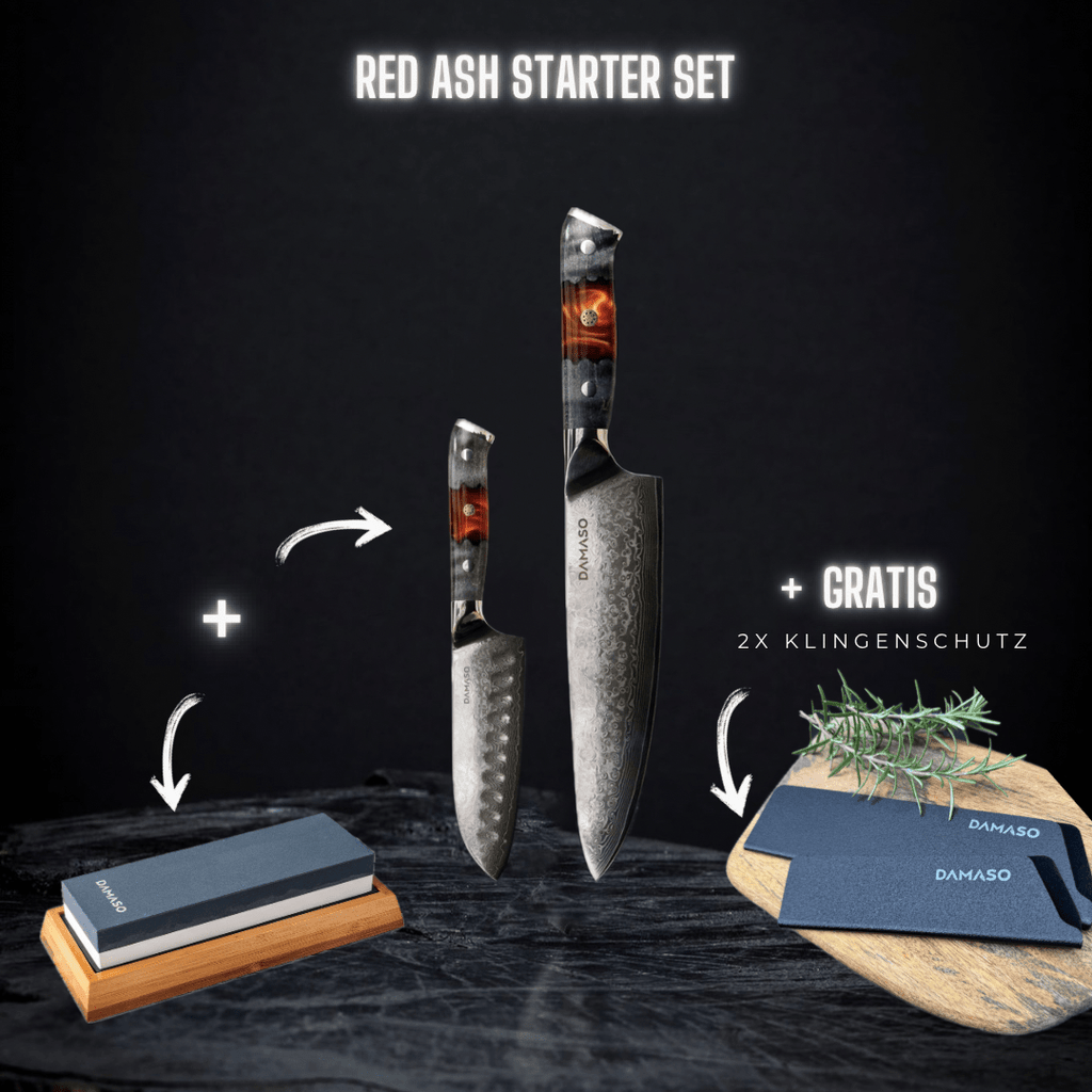 3er-Starter-Set - Red Ash + 2x gratis Klingenschutz