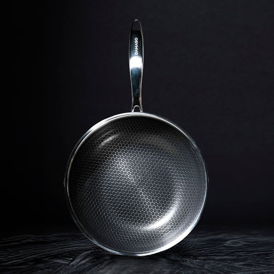 Wok 28cm | PFAS freie Waben-Wok Pfanne